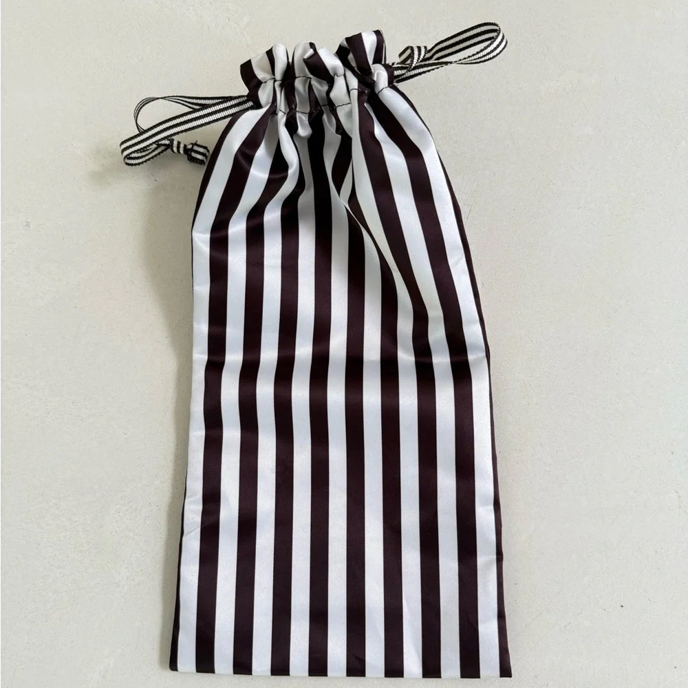 Henri Bendel Signature Brown Satin Striped Dustbag